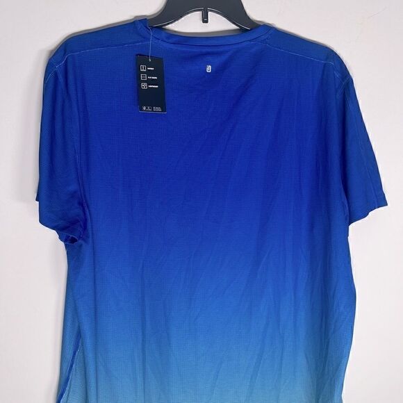 New Ideology Men's Size XXL Regular Fit Ombre Crewneck Performance T-Shirt BLUE - Picture 4 of 7